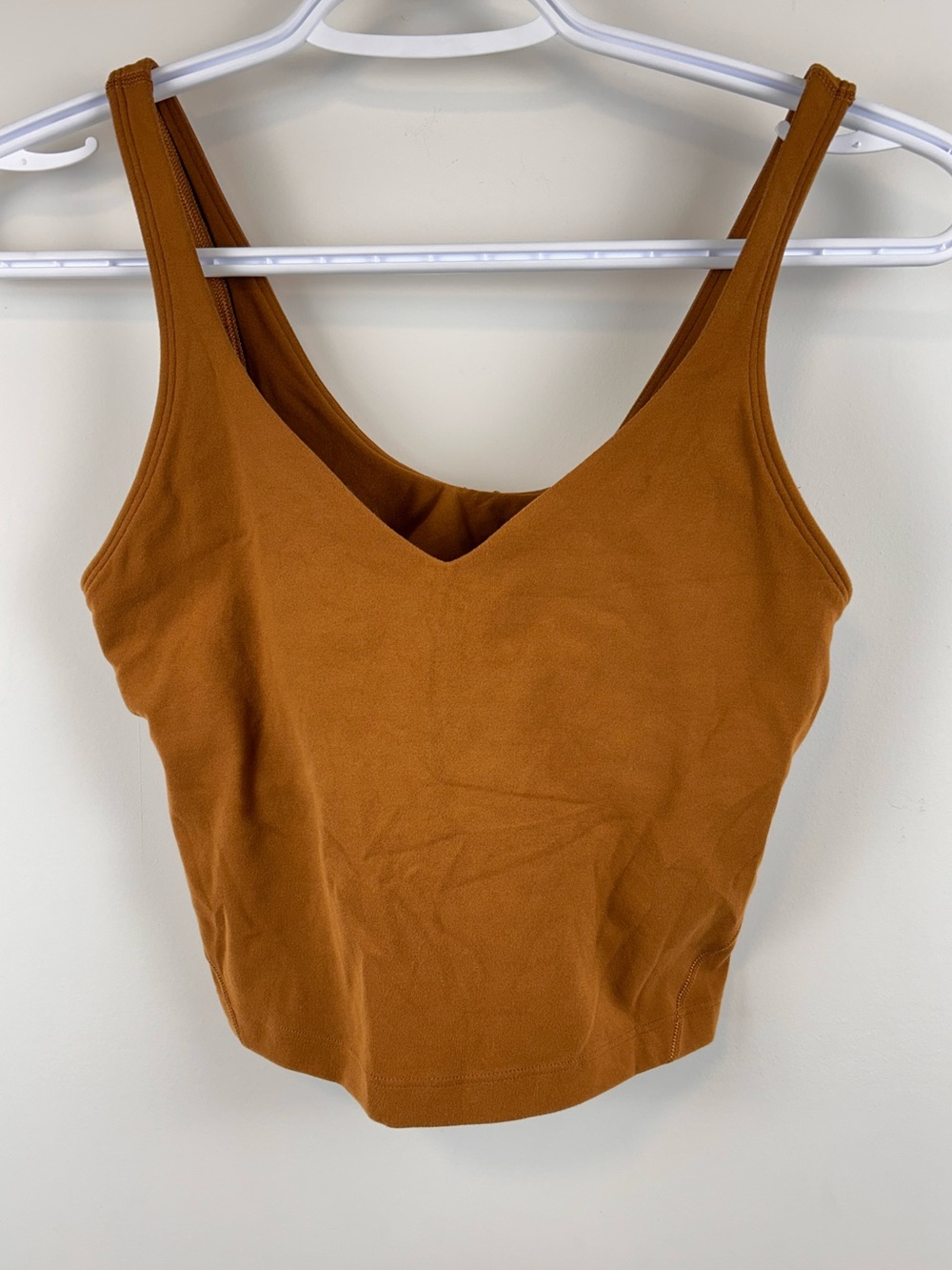 Lululemon Align Crop Tank Size 4 Copper Brown Built-In Bra